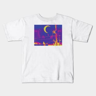 Cyberpunk Skyline Kids T-Shirt